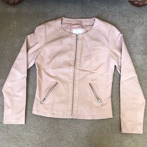 Pink leather jacket